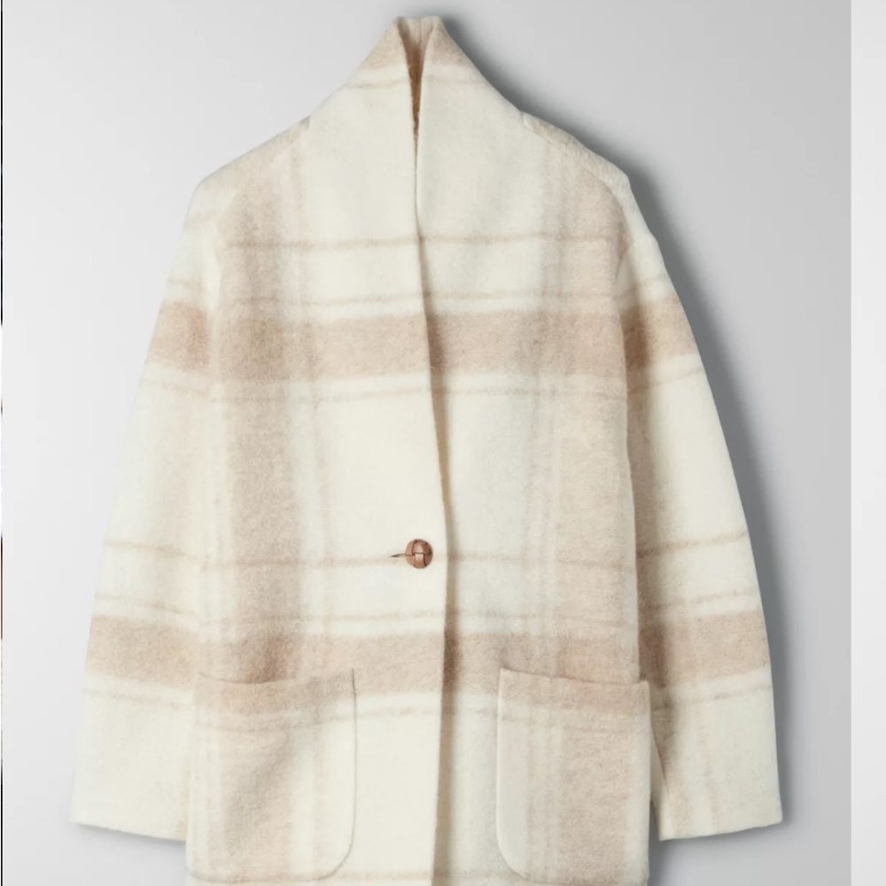 Wilfred Free Off Duty Jacket in Cream and Beige